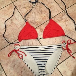 Red white and blue bikini